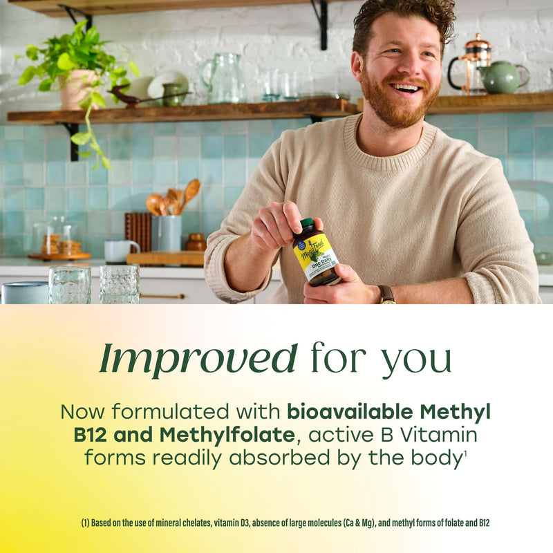 MegaFood One Daily Men's Multivitamin – Energy Metabolism, Immune Support, Vitamin D3 & B12 – Vegetarian & Gluten Free – 90 Tablets