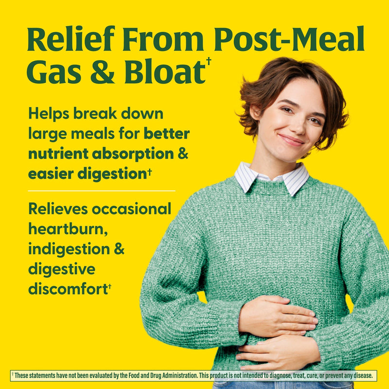 MegaFood Dual-Action Digestive Enzymes for Women & Men | Vegan & Gluten Free | 60 Capsules