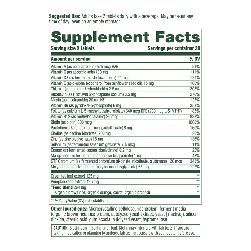 MegaFood Men's 55+ Advanced Multivitamin – Doctor-Formulated | Brain Health & Immune Support | 60 Tabs (30 Servings)