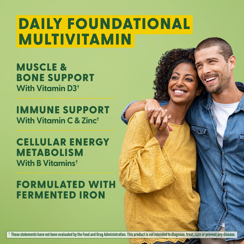 MegaFood One Daily Multivitamin for Women & Men – Real Food Immune Support, Vitamin C & B, 90 Tablets