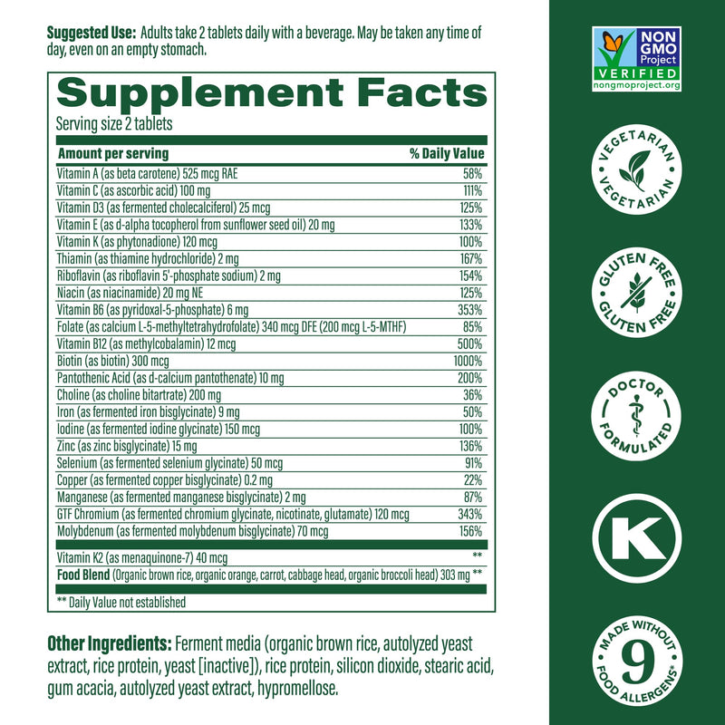 MegaFood Women's 40+ Advanced Multivitamin – Dr Formulated, Vegetarian, 120 Tabs (60 Servings)