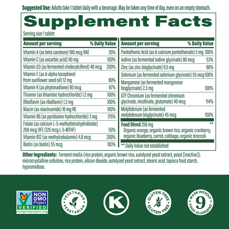 MegaFood Women 55+ One Daily Multivitamin – Vitamin D3, B12, Folate | Vegetarian