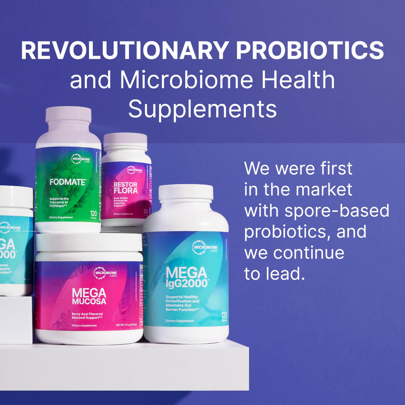 Microbiome Labs MegaMucosa – Amino Acids + Dairy-Free Immunoglobulins for Gut Health & Immunity (180 Capsules)