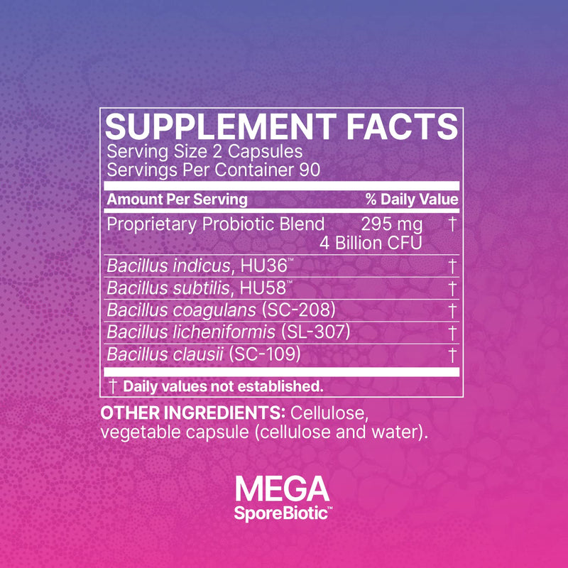 MegaSporeBiotic Probiotics - Spore-Based Digestive Health (180 Capsules)