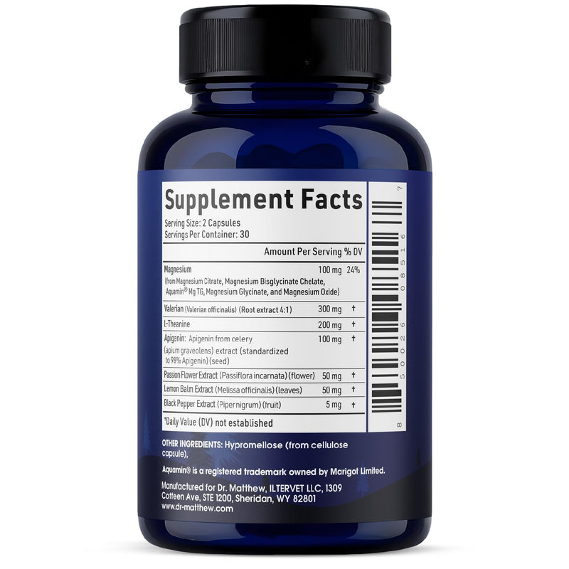 Apigenin Sleep Supplement - Melatonin-Free, Plant-Based Nighttime Support