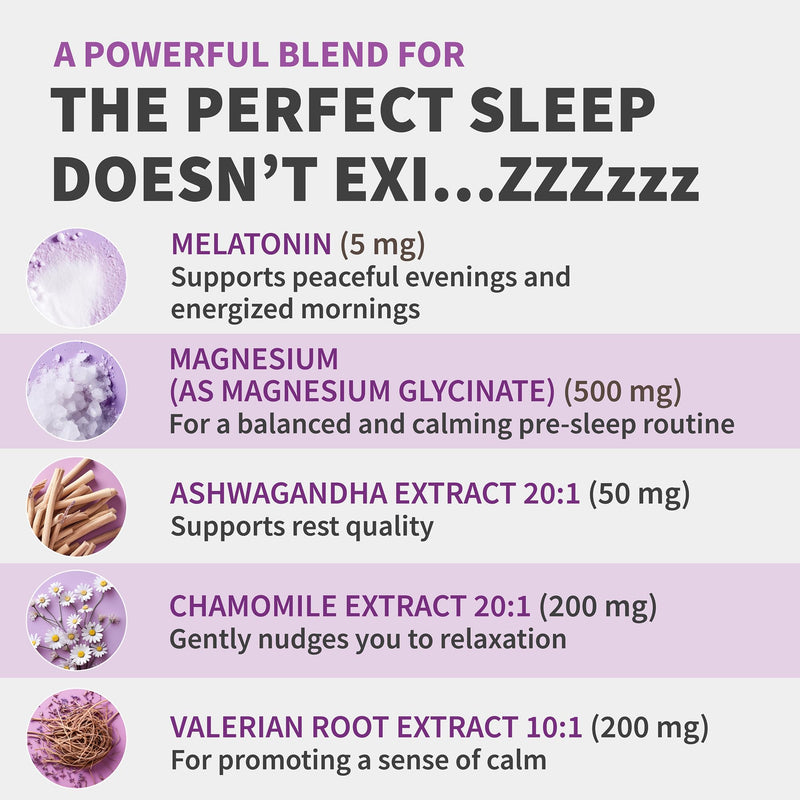 MEDCHOICE 12-in-1 Melatonin Sleep Capsules – 5mg Melatonin + Magnesium Glycinate 500mg (90ct, Pack of 4)