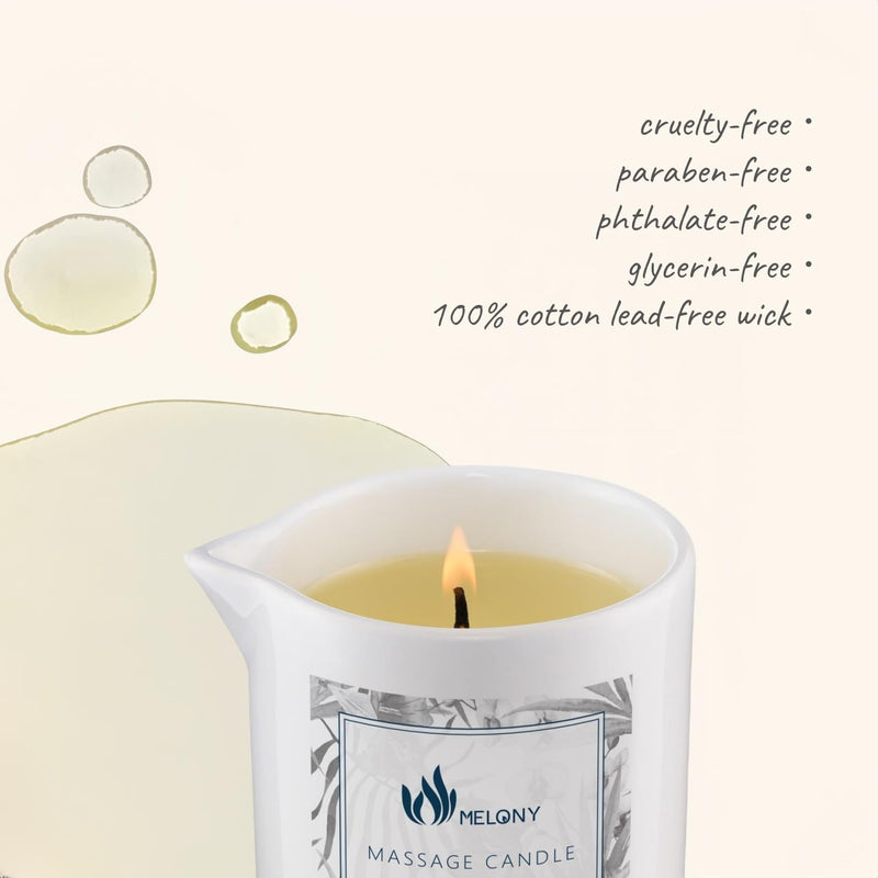 MELONY Lavender Massage Candle – 8.1oz Massage Oil & Lotion