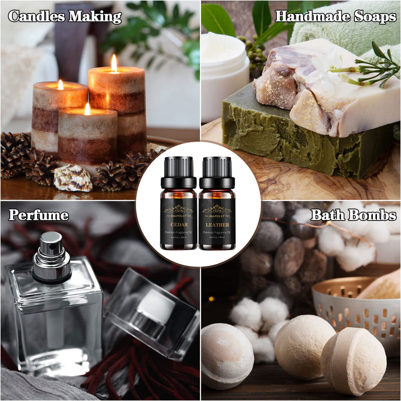 Men's Essential Oils Set – 6x10ml Aromatherapy Oils for Diffuser
