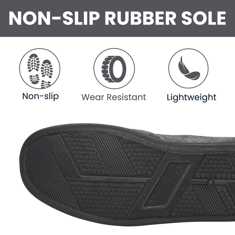 Men’s Checked Slippers Memory Foam Cushioned Soft Lining Warm Thermal Slip On House Shoes Pair for Indoor Use by Sock Stack