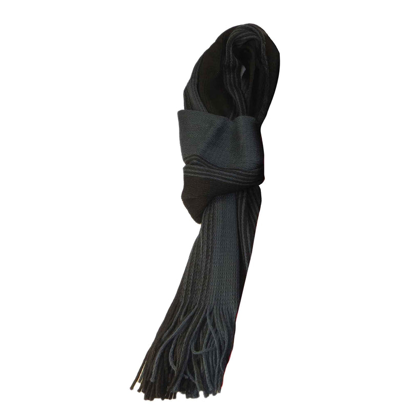 Men's Multi-Coloured Woven Stripe Thermal Winter Scarf Durable Lightweight Acrylic for Insulation and Comfort Casual and Formal Wear by Sock Stack