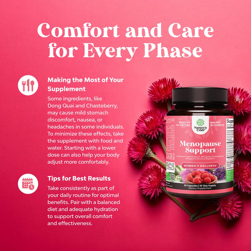 Complete Herbal Menopause Supplement for Women - Multibenefit Menopause Ease Hormone Balance for Women for Night Sweats Mood and More with Dong Quai Vitex Chaste Berry and Black Cohosh - Trial Pack