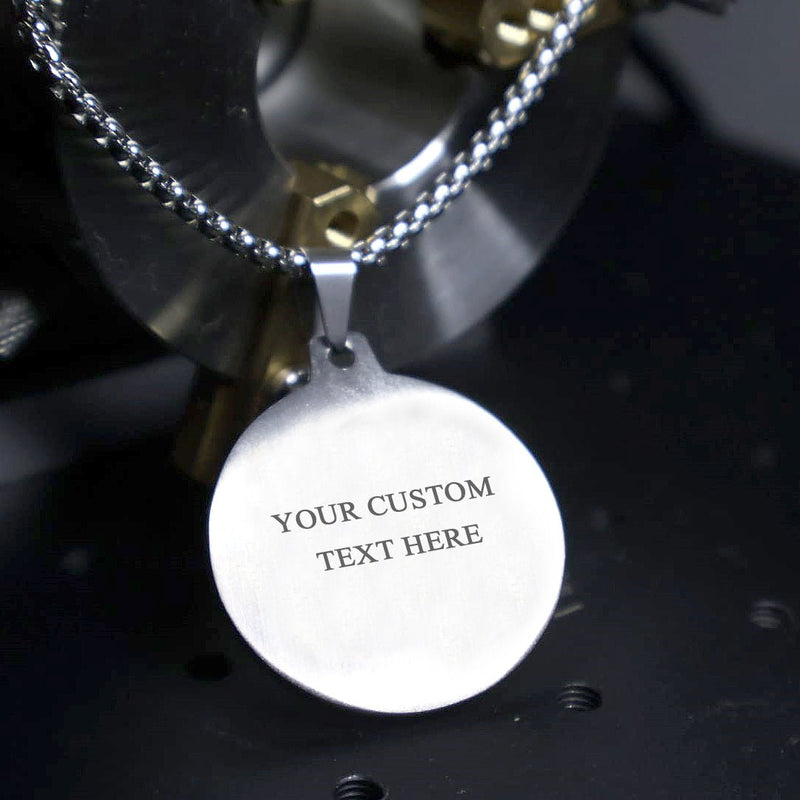 St. Michael Pendant Necklace - Men's Stainless Steel Religious Jewelry, Personalised