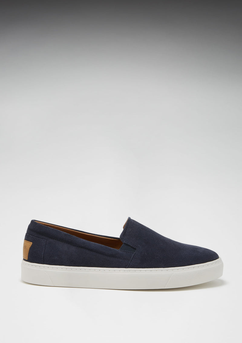 Slip-on Sneakers, navy blue suede