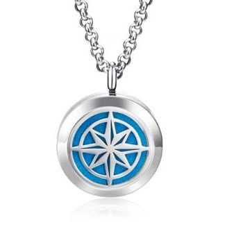 mEssentials Wild Essentials Nautical Star Diffuser Necklace | Stainless Steel Aromatherapy Jewelry