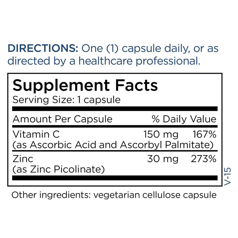 Metabolic Maintenance Zinc Picolinate 30 mg – Immune Support (90 Capsules)