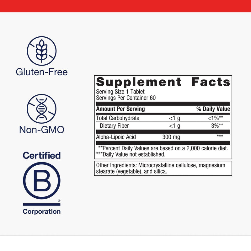 Metagenics Alpha-Lipoic Acid 300 mg – Metabolism & Antioxidant Support | Gluten-Free, Non-GMO, Vegan