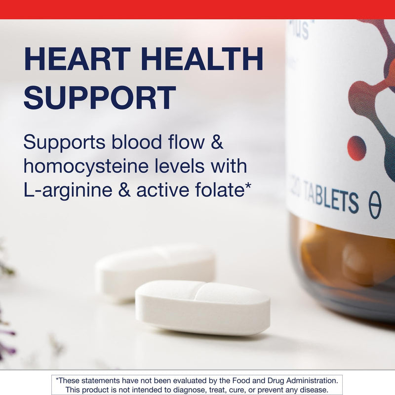 Metagenics Arginine Plus - 1.5 g L‑Arginine with Methyl Folate (L‑5‑MTHF) - Supports Healthy Blood Flow, Circulation & Heart Health - Non‑GMO, Gluten‑Free, Vegetarian - 120 Tablets