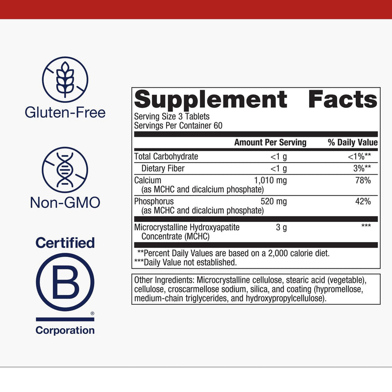 Metagenics Bone Builder Extra Strength – MCHC Calcium & Phosphorus, 180 Tablets