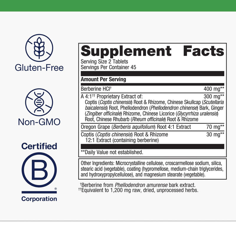Metagenics CandiBactin-BR - Berberine HCl 400 mg with Oregon Grape & Coptis Root, 90 Tablets | Gut Health & Microbial Balance
