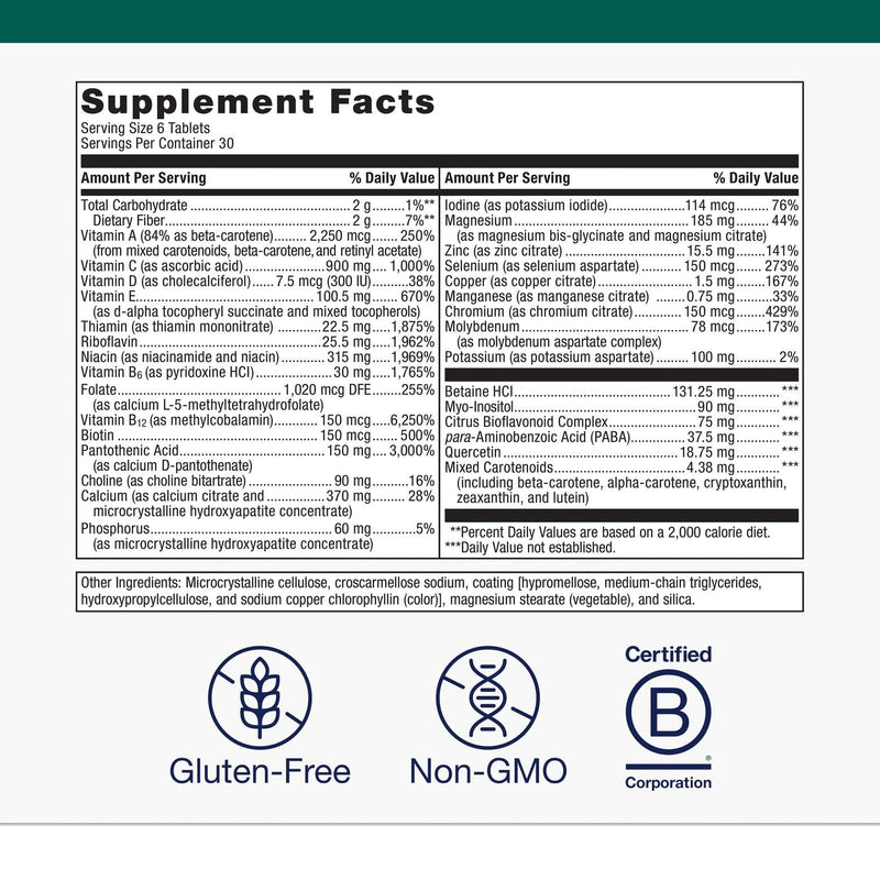 Metagenics Multivitamin Intensive Formula – Daily Multivitamin for Men & Women (120 Tablets) – Non-GMO, Gluten-Free