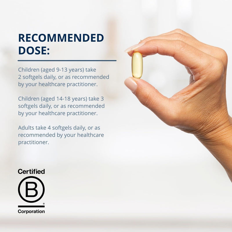 Metagenics OmegaGenics Fish Oil 720 mg EPA-DHA | High Potency Omega-3, Purity-Tested & Sustainably Sourced | 120 Softgels