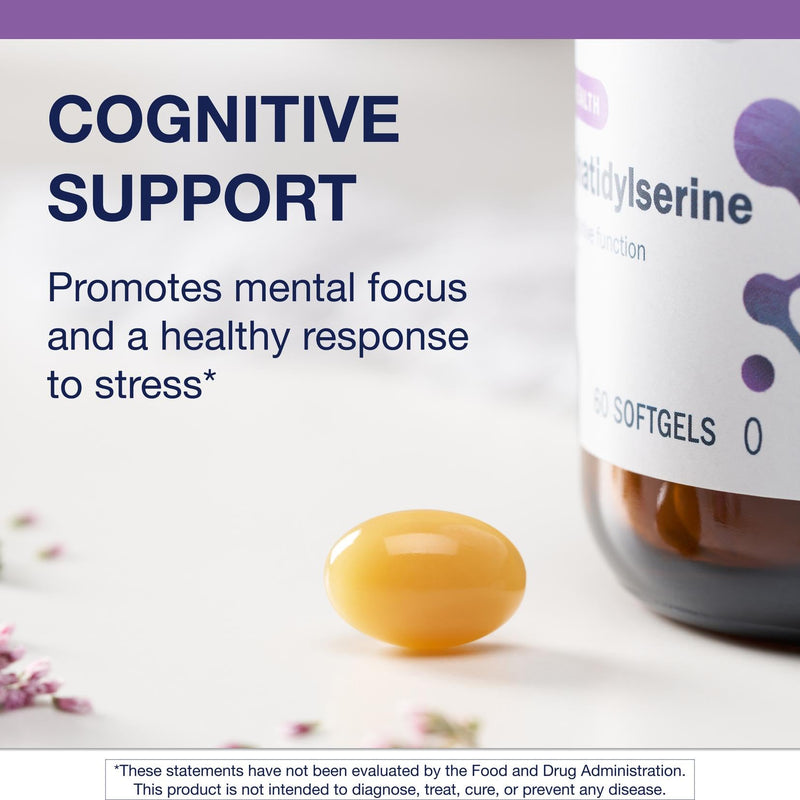 Metagenics Phosphatidylserine 150 mg – Brain Support Supplement (Sunflower Lecithin, Non-GMO, Soy Free, Gluten Free) | 60 Softgels