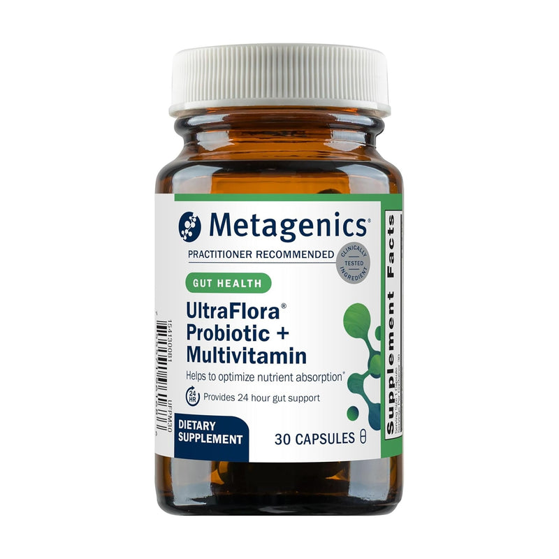 Metagenics UltraFlora Probiotic + Multivitamin – All-in-One Gut Health (30 Caps)