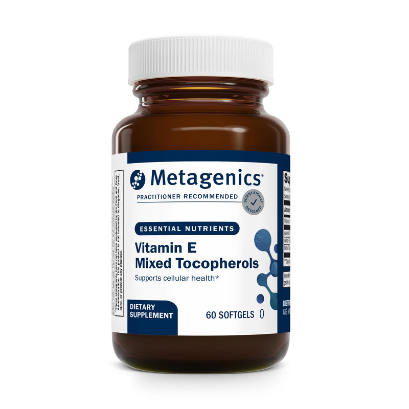 Metagenics Vitamin E Mixed Tocopherols - High Potency 60 Softgels | Non-GMO, Gluten-Free