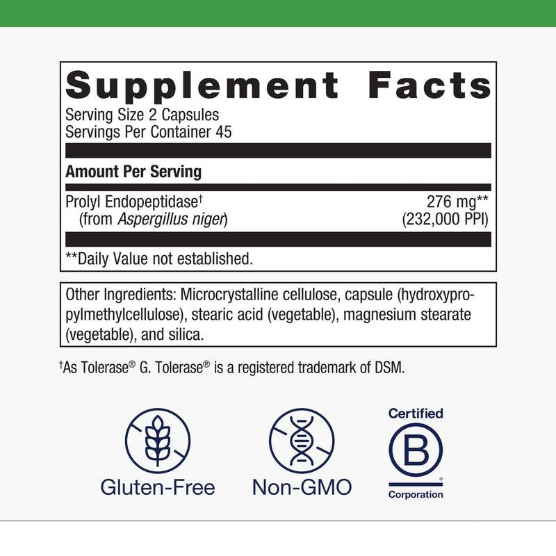 Metagenics SpectraZyme Gluten Digest Enzymes - Gluten Breakdown & Gut Support - 90 Capsules