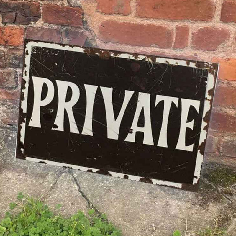 Metal Private Sign - Wall Signage