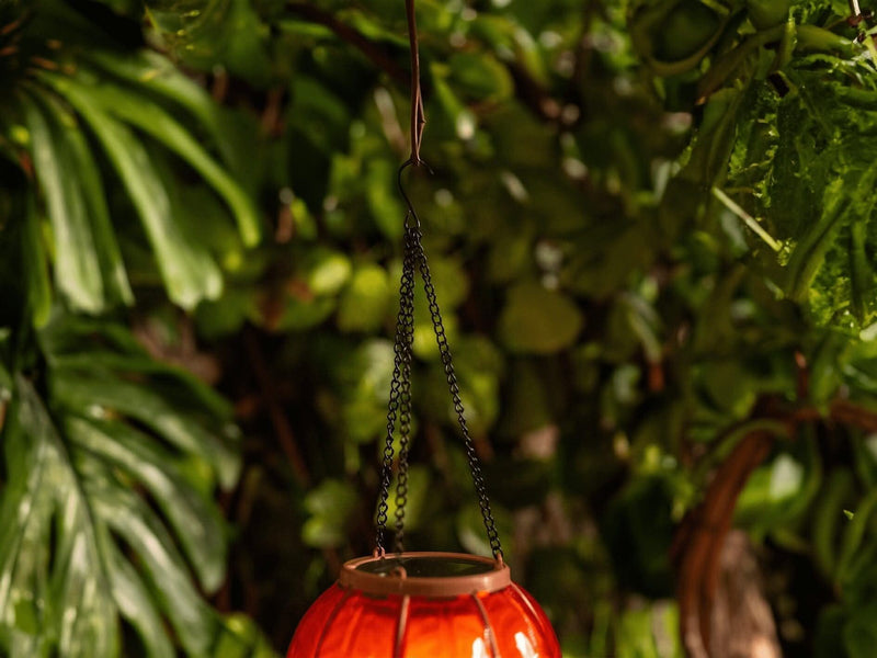 Solar Hot Air Balloon Hanging Lantern with Cool Flame Effect