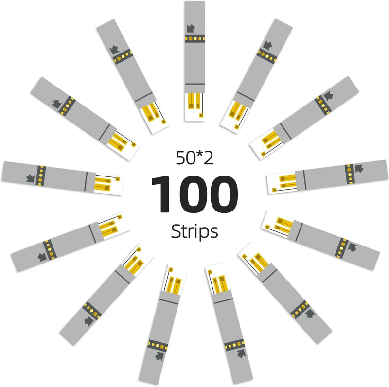 Metene AGM-513S Test Strips – 100 Count for AGM-513S Glucose Monitoring System