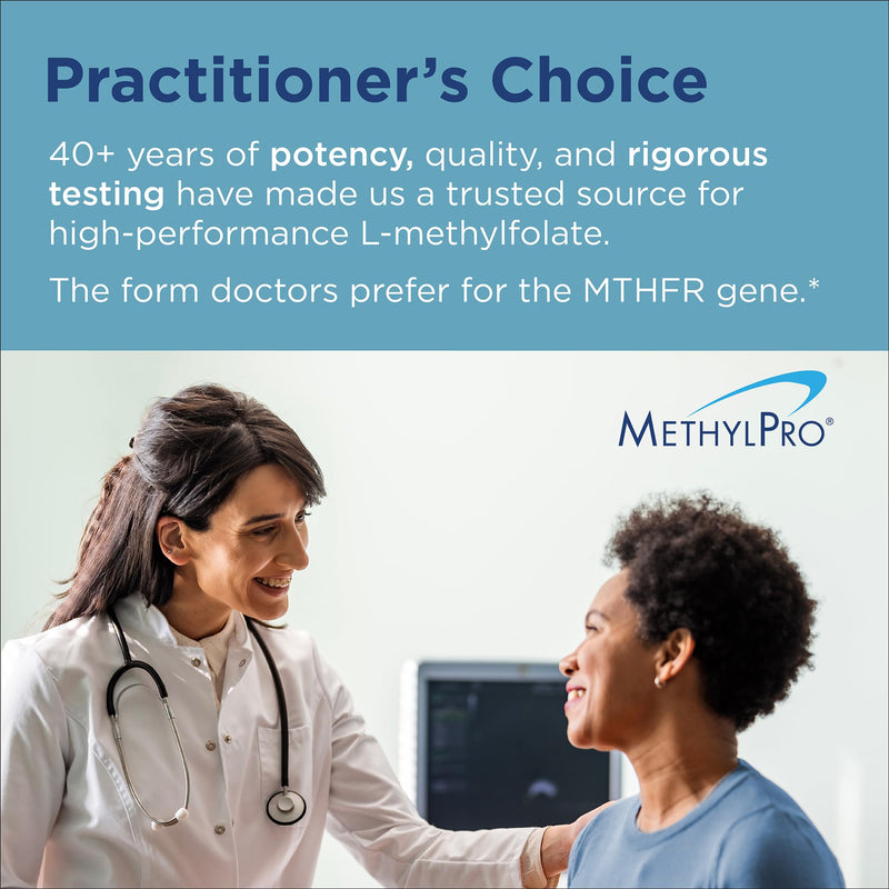 MethylPro B-Complex + L-Methylfolate 15 mg | Vegan B Vitamin Complex for Energy & Nerve Support