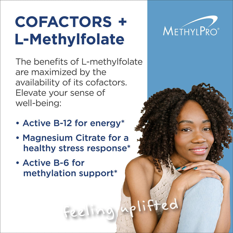 MethylPro L-Methylfolate 10 mg + Cofactors – 30 Capsules (Pack of 1) | 5-MTHF, B6, B12, Mg