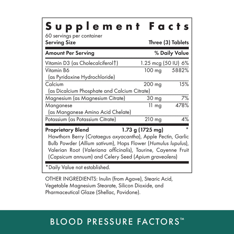 Michael's Blood Pressure Factors – 180 Vegetarian Tablets | Fluid Balance Support, Kosher & Gluten-Free