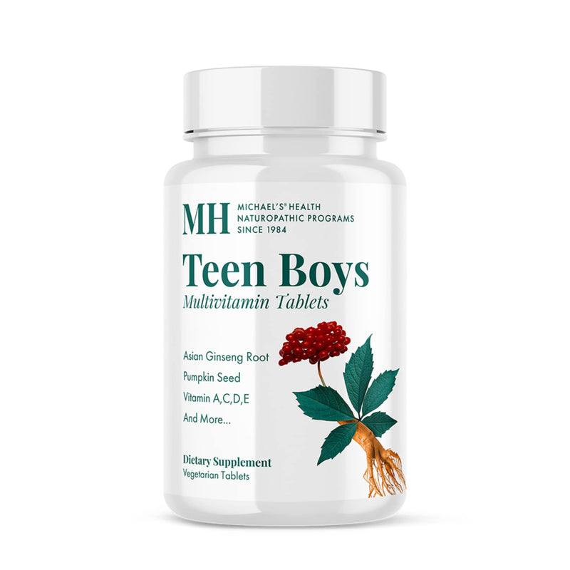 MICHAEL'S Health Naturopathic Teen Boys Multivitamin - 60 Vegetarian Tablets (30 Servings) | Kosher
