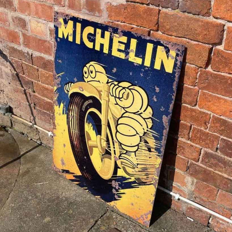 Michelin Motorcycle Tyres Metal Wall Sign