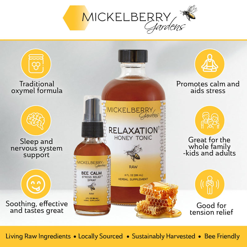 Mickelberry Gardens Relaxation Honey Spray – Natural Sleep Support (2 oz, Pack of 2)