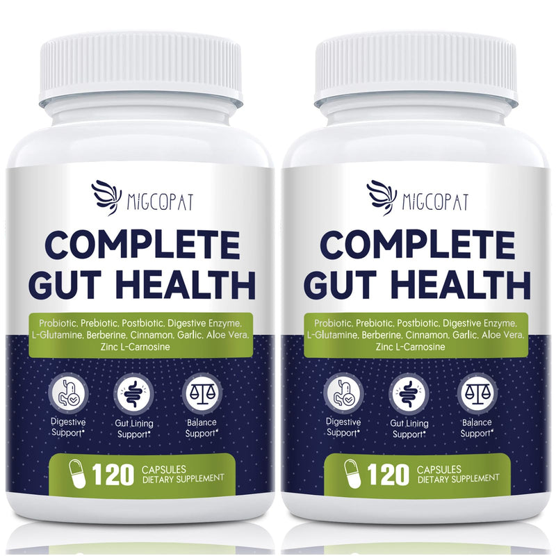 Migcopat Probiotics for Digestive Health – 80B CFU, Prebiotics, Postbiotics & Digestive Enzymes