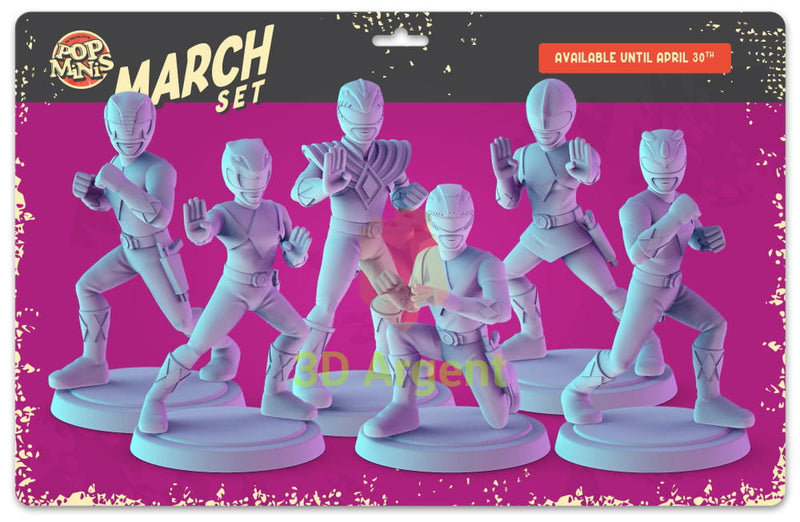 Mighty Morphin Power Rangers Figures compatible D&D DragonLance Miniatures Pop Minis