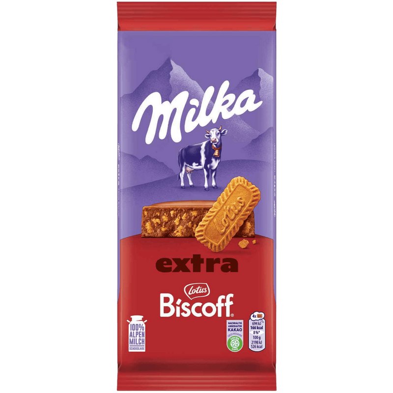 Milka Extra | Lotus Biscoff Milk Chocolate | 190g Bar - InStock