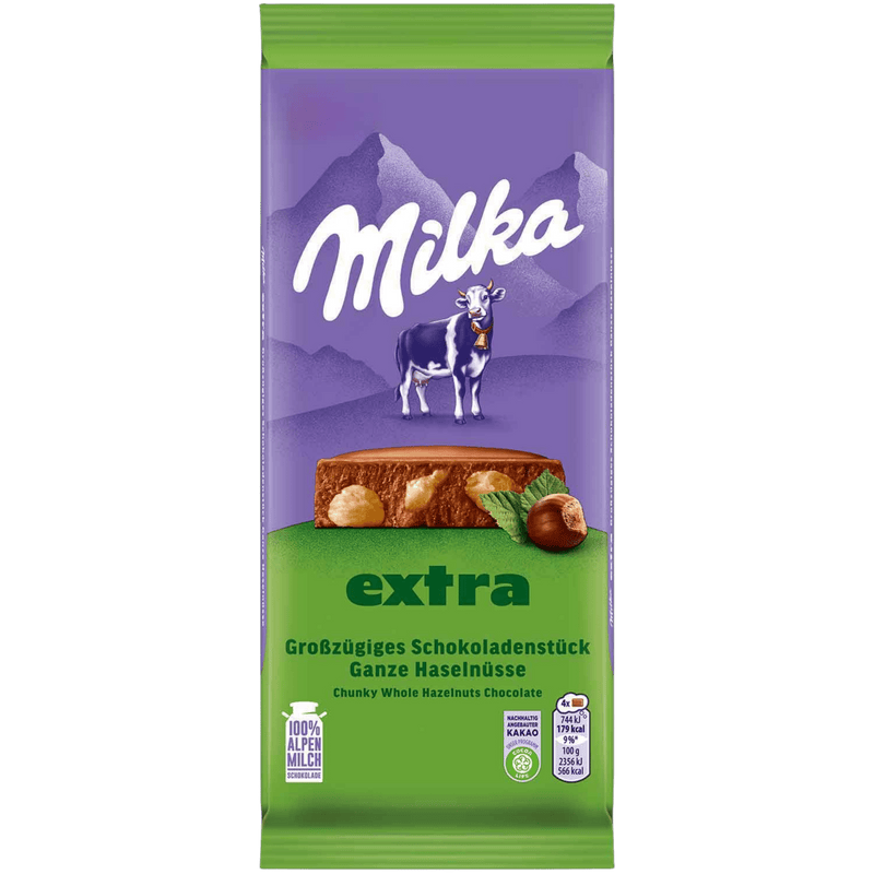 Milka Extra | Whole Hazelnut Milk Chocolate | 190g Bar - InStock