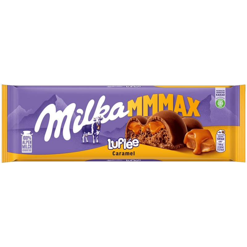 Milka Mmmax | Luflée Caramel Milk Chocolate | 250g Large Bar - InStock