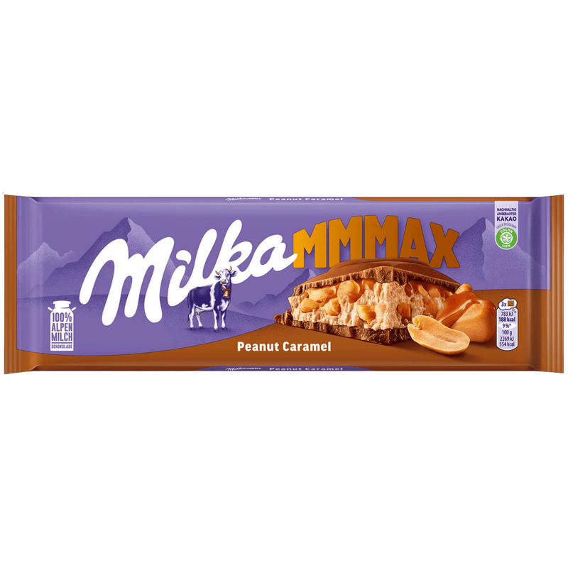 Milka Mmmax | Peanut Caramel Milk Chocolate | 276g Large Bar - InStock