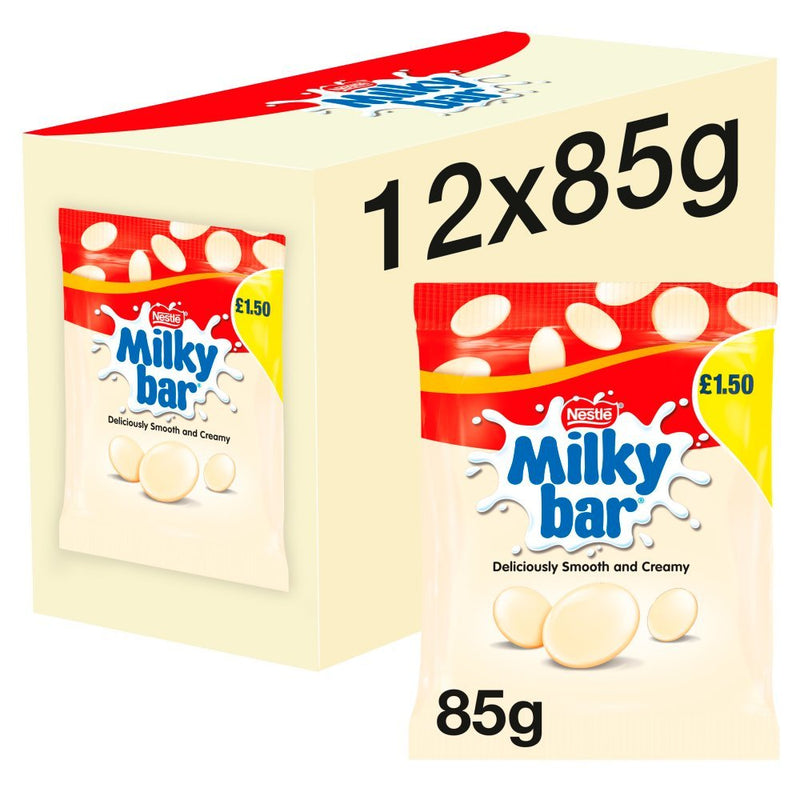 Milkybar Giant Buttons White Chocolate Sharing Bag 85g  (Box of 12)