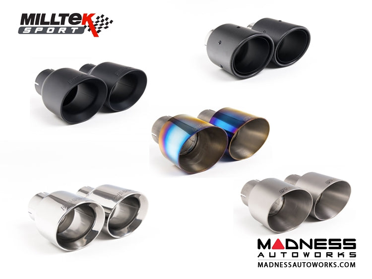 Milltek - Replacement 90MM Exhaust Tips for Milltek Exhaust System (Pair)