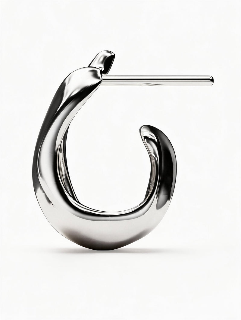 Milos Wave Hoops | Sterling Silver