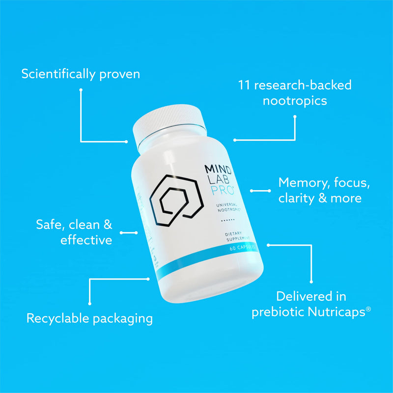 Mind Lab Pro MLP v4 Universal Nootropic – Focus, Memory, Clarity, Energy – 60 Count, Plant-Based, Made in USA