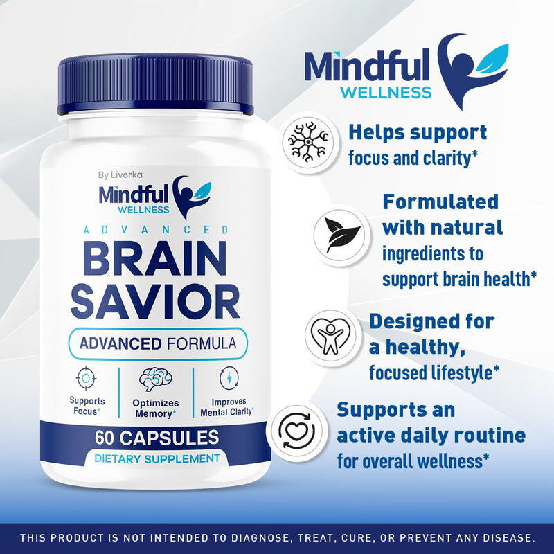(2 Pack) Mindful Wellness Advanced Brain Savior Capsules | Official Mindful Wellness Supplement