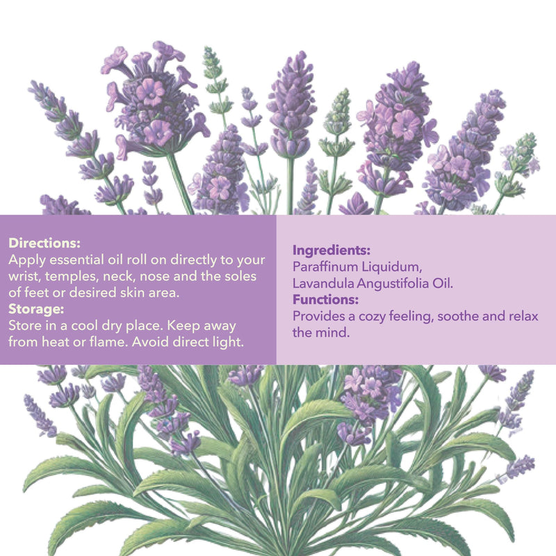 Mine Lavender Essential Oil Roll On - 100% Pure Lavender Oil for Skin